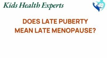 Late Puberty: A Key to Understanding Late Menopause?