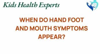 Unraveling the Mystery: When Do Hand, Foot, and Mouth Symptoms Strike?